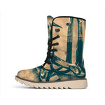 Fishing Hooks Print Winter Boots