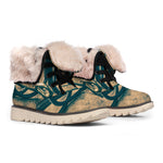 Fishing Hooks Print Winter Boots