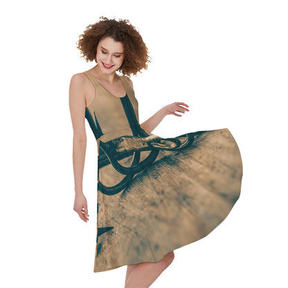 Fishing Hooks Print Women's Sleeveless Dress