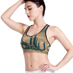 Fishing Hooks Print Women's Sports Bra