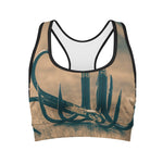 Fishing Hooks Print Women's Sports Bra