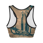 Fishing Hooks Print Women's Sports Bra