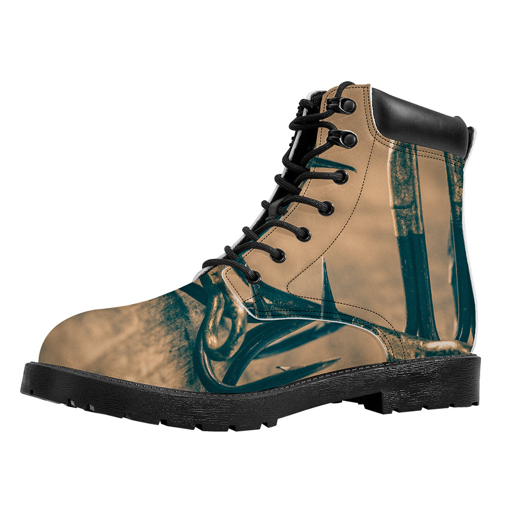 Fishing Hooks Print Work Boots