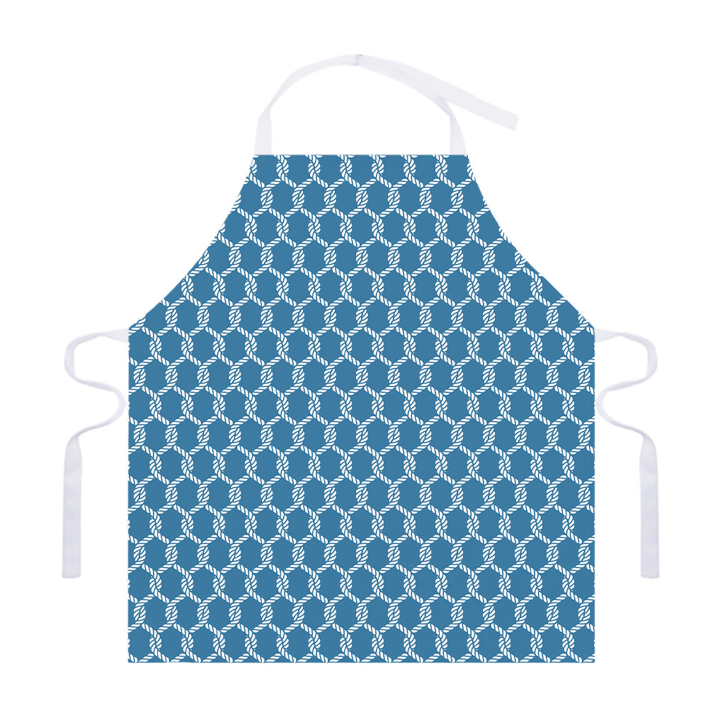 Fishing Rope Knots Pattern Print Adjustable Apron