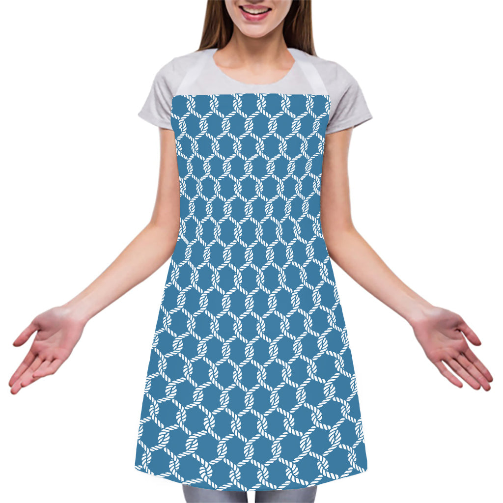 Fishing Rope Knots Pattern Print Adjustable Apron