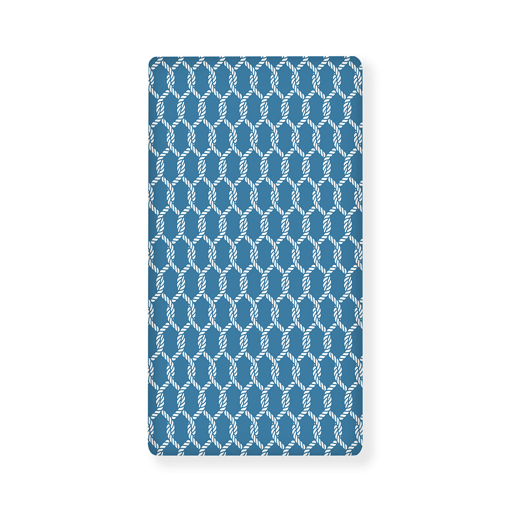 Fishing Rope Knots Pattern Print Baby Crib Sheet