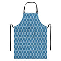 Fishing Rope Knots Pattern Print Bib Apron With Pocket