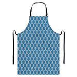 Fishing Rope Knots Pattern Print Bib Apron With Pocket