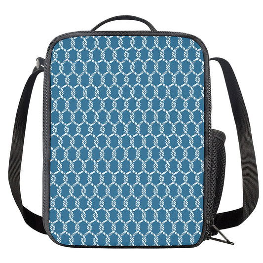 Fishing Rope Knots Pattern Print Crossbody Lunch Bag