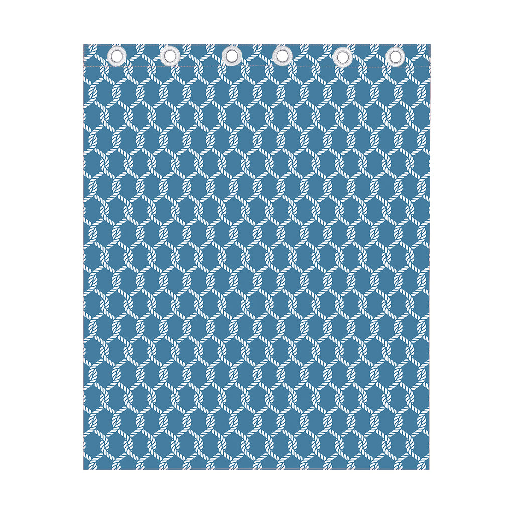 Fishing Rope Knots Pattern Print Curtain