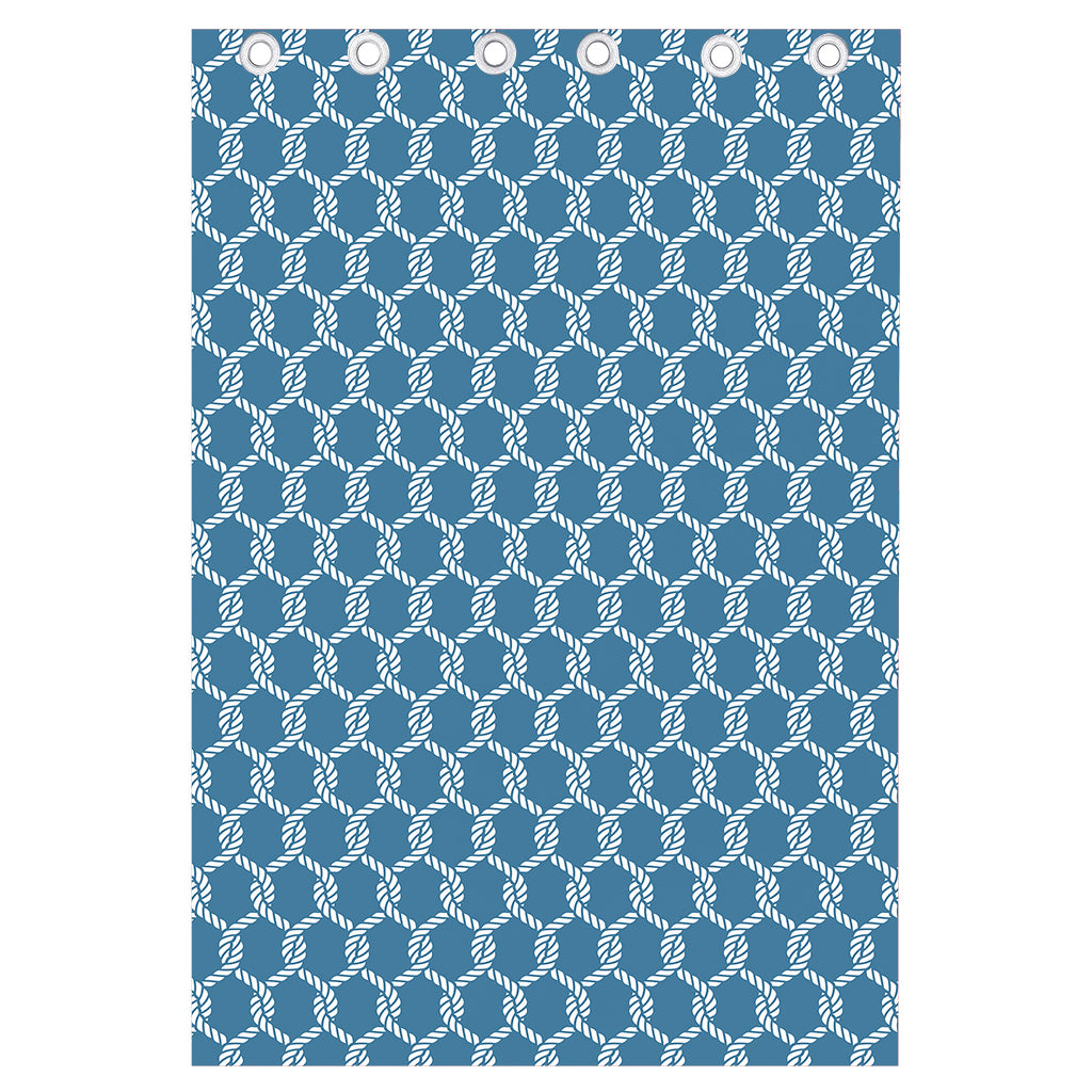 Fishing Rope Knots Pattern Print Curtain