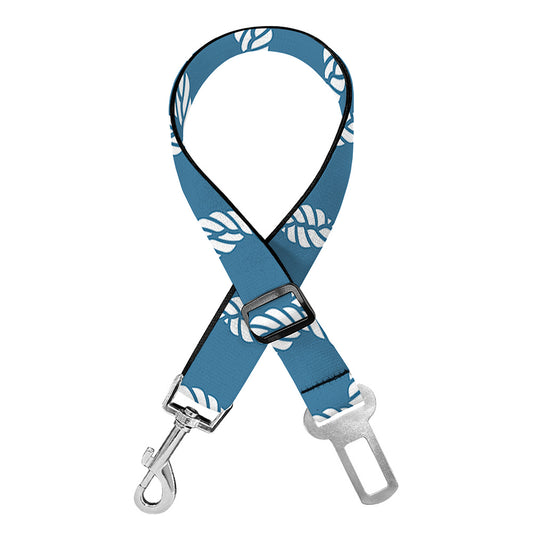 Fishing Rope Knots Pattern Print Dog Seat Belt