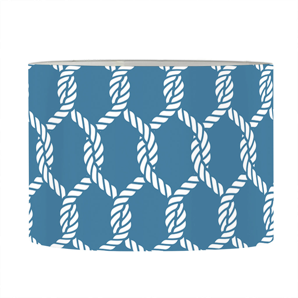 Fishing Rope Knots Pattern Print Drum Lamp Shade
