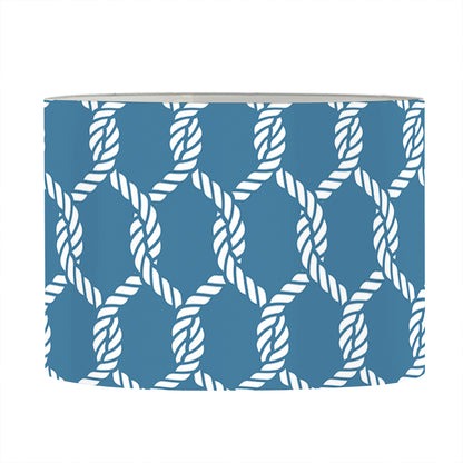 Fishing Rope Knots Pattern Print Drum Lamp Shade