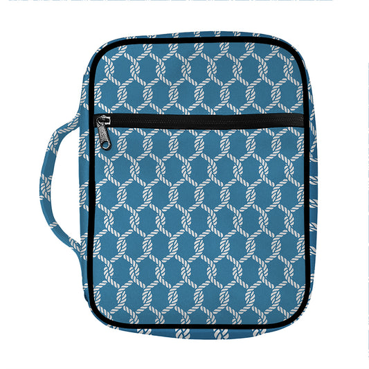 Fishing Rope Knots Pattern Print Front Pocket Bible Bag