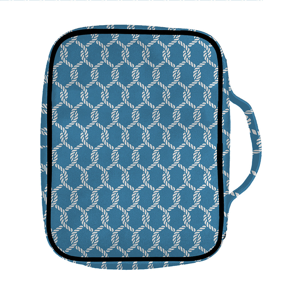 Fishing Rope Knots Pattern Print Front Pocket Bible Bag