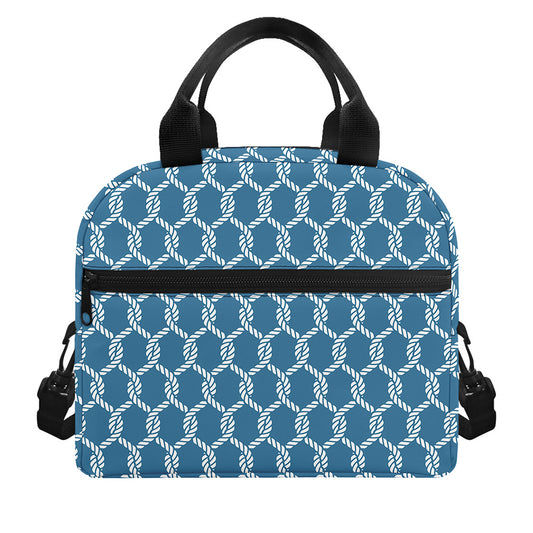 Fishing Rope Knots Pattern Print Insulated Lunch Bag