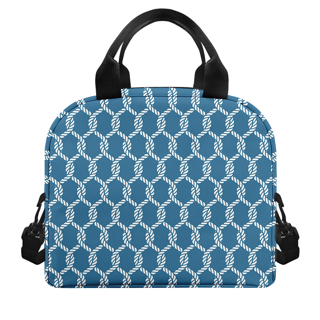 Fishing Rope Knots Pattern Print Insulated Lunch Bag