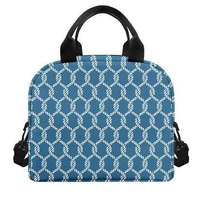 Fishing Rope Knots Pattern Print Insulated Lunch Bag