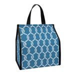 Fishing Rope Knots Pattern Print Insulated Lunch Tote
