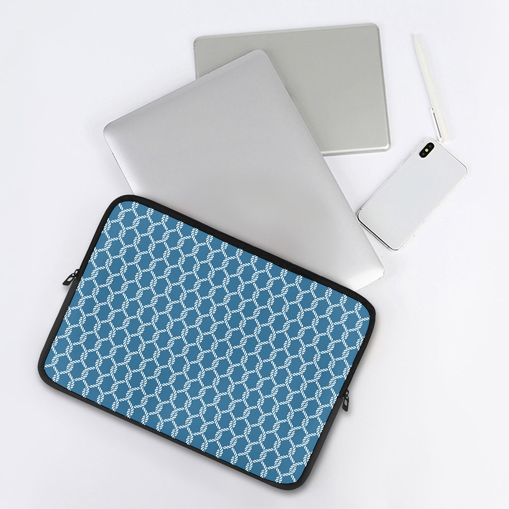 Fishing Rope Knots Pattern Print Laptop Sleeve