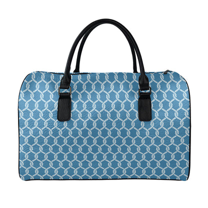 Fishing Rope Knots Pattern Print Leather Duffle Bag