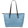 Fishing Rope Knots Pattern Print Leather Tote Bag With Zipper