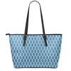 Fishing Rope Knots Pattern Print Leather Tote Bag