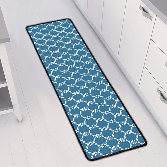 Fishing Rope Knots Pattern Print Long Kitchen Mat