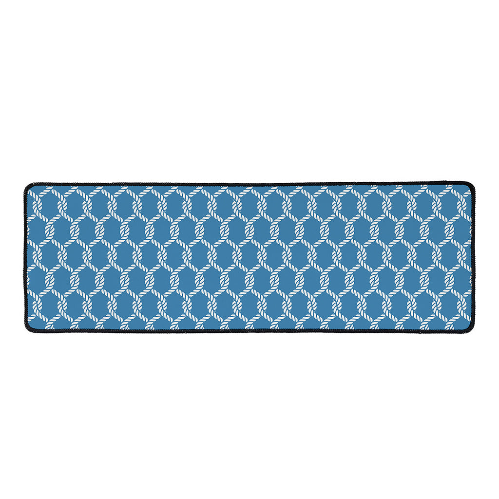 Fishing Rope Knots Pattern Print Long Kitchen Mat