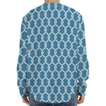 Fishing Rope Knots Pattern Print Long Sleeve Baseball Jersey