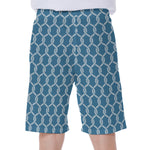 Fishing Rope Knots Pattern Print Men's Beach Shorts