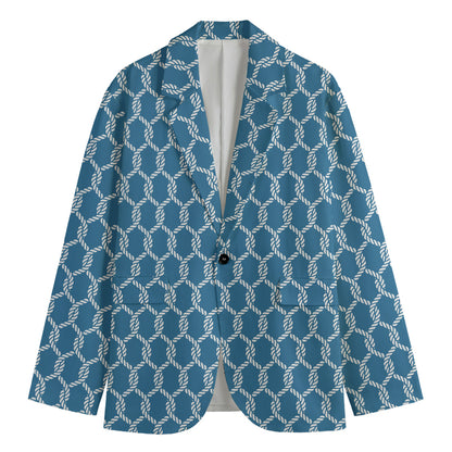 Fishing Rope Knots Pattern Print Men's Blazer