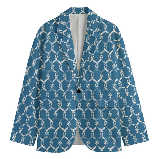 Fishing Rope Knots Pattern Print Men's Blazer