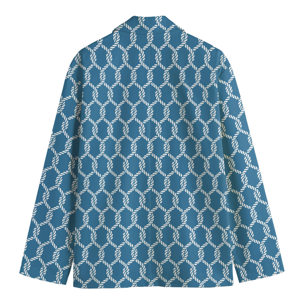 Fishing Rope Knots Pattern Print Men's Blazer