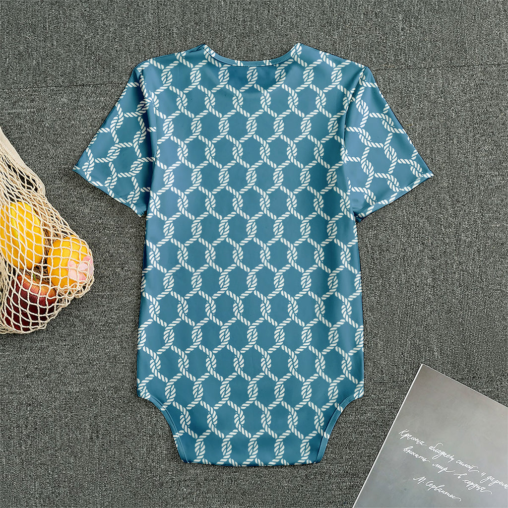 Fishing Rope Knots Pattern Print Men's Bodysuit