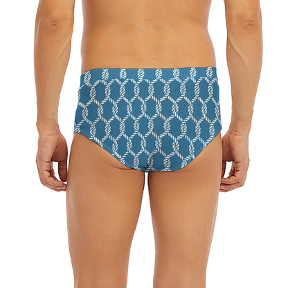 Fishing Rope Knots Pattern Print Men's Briefs