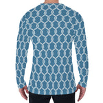 Fishing Rope Knots Pattern Print Men's Long Sleeve T-Shirt