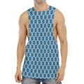 Fishing Rope Knots Pattern Print Men's Muscle Tank Top
