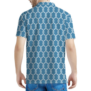 Fishing Rope Knots Pattern Print Men's Polo Shirt