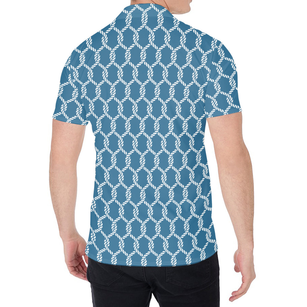 Fishing Rope Knots Pattern Print Men's Shirt