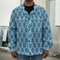 Fishing Rope Knots Pattern Print Men's Shirt Jacket