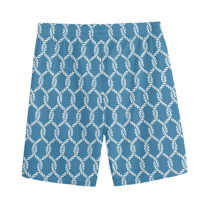 Fishing Rope Knots Pattern Print Men's Sports Shorts