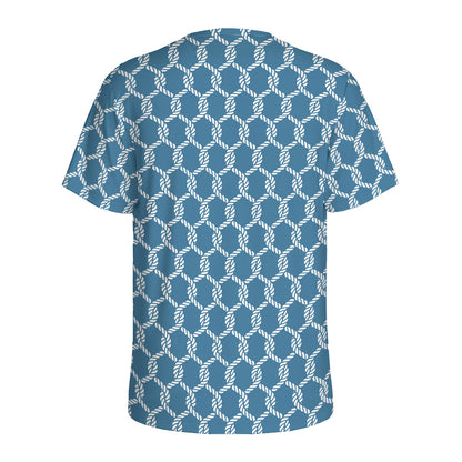 Fishing Rope Knots Pattern Print Men's Sports T-Shirt