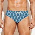 Fishing Rope Knots Pattern Print Men's Swim Briefs