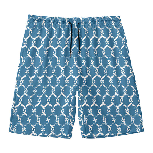 Fishing Rope Knots Pattern Print Men's Swim Trunks