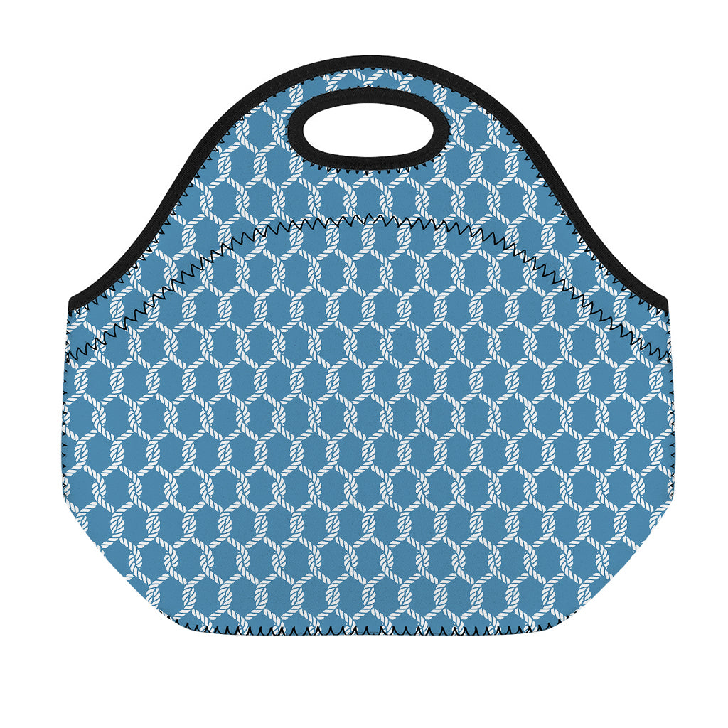 Fishing Rope Knots Pattern Print Neoprene Lunch Bag