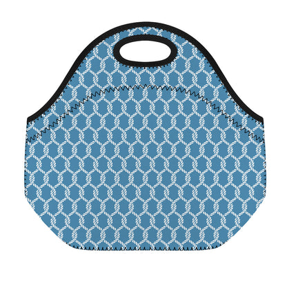 Fishing Rope Knots Pattern Print Neoprene Lunch Bag