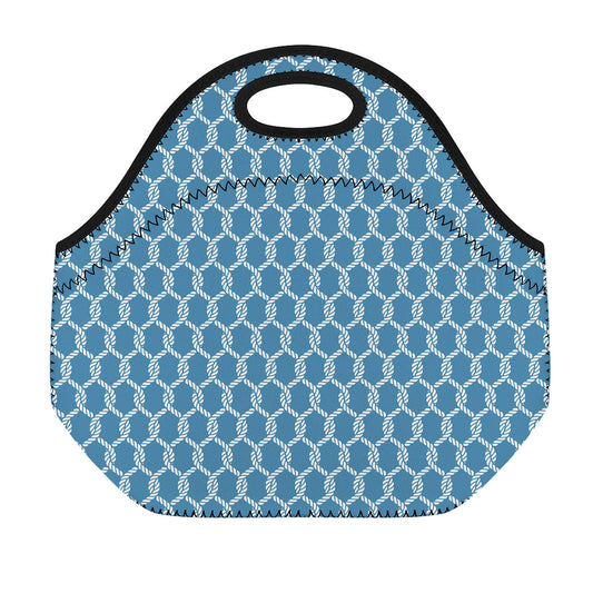 Fishing Rope Knots Pattern Print Neoprene Lunch Bag