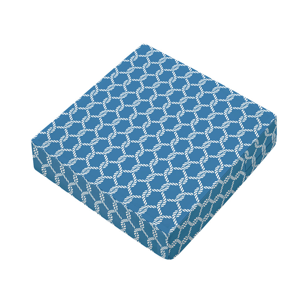 Fishing Rope Knots Pattern Print Outdoor Seat Cushion Cover